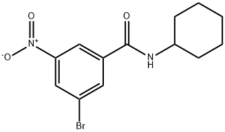 N-环己基-3-溴-5-硝基苯甲酰胺 结构式