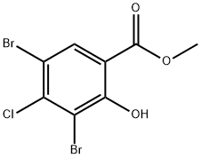 3,5-二溴-4-氯-2-羟基苯甲酸甲酯 结构式