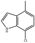7-氯-4-甲基吲哚 结构式