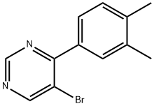 5-溴-4-(3,4-二甲基苯基)嘧啶 结构式