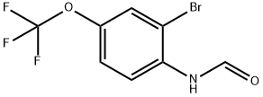 N-甲酰基-2-溴4-三氟甲氧基苯胺 结构式