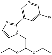 3-溴-5-(1-(2,2-二乙氧基乙基)-1H-咪唑并L-2-基)砒啶 结构式
