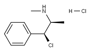 [S-(R*,R*)]-beta-chloro-N,alpha-dimethylphenethylamine hydrochloride 结构式