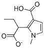 alpha-ethyl 3-carboxy-1-methyl-1H-pyrrole-2-acetate 结构式