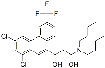 1-(dibutylamino)-3-[1,3-dichloro-6-(trifluoromethyl)-9-phenanthryl]propane-1,3-diol 结构式
