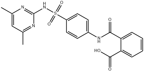 2-[[[4-[[(4,6-dimethyl-2-pyrimidinyl)amino]sulphonyl]phenyl]amino]carbonyl]benzoic acid 结构式