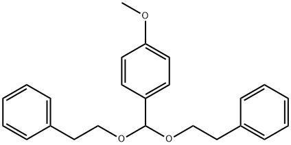 1-[bis(2-phenylethoxy)methyl]-4-methoxybenzene 结构式