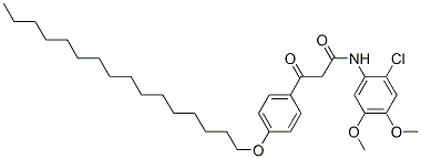 N-(2-chloro-4,5-dimethoxyphenyl)-3-[p-(hexadecyloxy)phenyl]-3-oxopropionamide 结构式