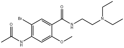 4-(acetylamino)-5-bromo-N-[2-(diethylamino)ethyl]-2-methoxybenzamide 结构式