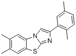 6,7-DIMETHYL-2-(2,5-DIMETHYLPHENYL)IMIDAZO[2,1-B]BENZOTHIAZOLE 结构式