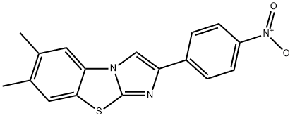 6,7-DIMETHYL-2-(4-NITROPHENYL)IMIDAZO[2,1-B]BENZOTHIAZOLE 结构式