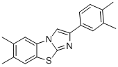 6,7-DIMETHYL-2-(3,4-DIMETHYLPHENYL)IMIDAZO[2,1-B]BENZOTHIAZOLE 结构式