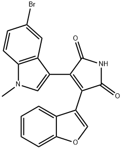 3-(5-BroMo-1-Methyl-1H-indol-3-yl)-4-(benzofuran-3-yl)pyrrole-2,5-dione 结构式