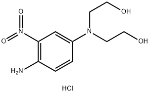 4-氨基-3-硝基苯胺-N,N-二乙醇盐酸盐 结构式