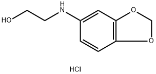 N-羟乙基-3,4-亚甲二氧基苯胺盐酸盐 结构式