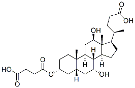 (3alpha,5beta,7alpha,12beta)-3-(3-carboxy-1-oxopropoxy)-7,12-dihydroxycholan-24-oic acid  结构式