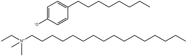 ethylhexadecyldimethylammonium 4-octylphenolate 结构式