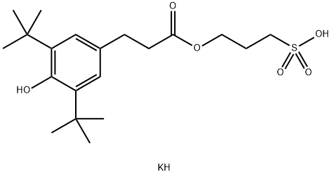 potassium 3-sulphonatopropyl 3-(3,5-di-tert-butyl-4-hydroxyphenyl)propionate 结构式