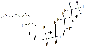 1-[[3-(dimethylamino)propyl]amino]-4,4,5,5,6,6,7,7,8,8,9,9,10,10,11,11,12,12,13,13,13-henicosafluorotridecan-2-ol 结构式