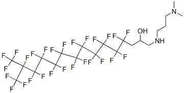 1-[[3-(dimethylamino)propyl]amino]-4,4,5,5,6,6,7,7,8,8,9,9,10,10,11,11,12,12,13,13,14,15,15,15-tetracosafluoro-14-(trifluoromethyl)pentadecan-2-ol 结构式