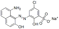 sodium 3-[(8-amino-2-hydroxy-1-naphthyl)azo]-5-chloro-2-hydroxybenzenesulphonate  结构式