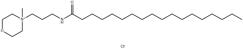 4-methyl-4-[3-[(1-oxooctadecyl)amino]propyl]morpholinium chloride 结构式