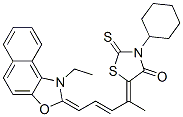 3-cyclohexyl-5-[4-(1-ethylnaphth[1,2-d]oxazol-2(1H)-ylidene)-1-methylbut-2-enylidene]-2-thioxothiazolidin-4-one 结构式