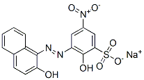 sodium 2-hydroxy-3-[(2-hydroxy-1-naphthyl)azo]-5-nitrobenzenesulphonate 结构式