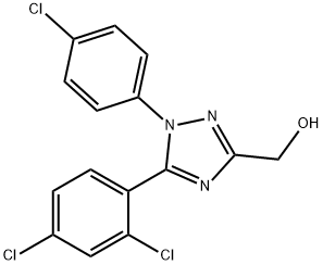 1H-1,2,4-Triazole-3-methanol,1-(4-chlorophenyl)-5-(2,4-dichlorophenyl)- 结构式