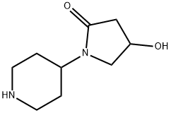 4-羟基-1-(4-哌啶基)-2-吡咯烷酮 结构式