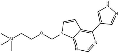 4-(1H-吡唑-4-基)-7-((2-(三甲基硅烷基)乙氧基)-甲基)-7H-吡咯并[2,3-D]嘧啶 结构式