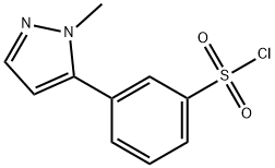3-(1-甲基-1H-吡唑-5-基)苯磺酰氯 结构式