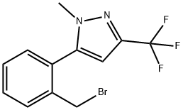 5-[2-(BROMOMETHYL)PHENYL]-1-METHYL-3-(TRIFLUOROMETHYL)-1H-PYRAZOLE 结构式