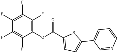 Pentafluorophenyl 5-pyridin-3-ylthiophene-2-carboxylate 结构式