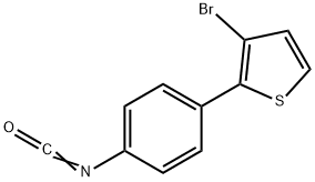 3-BROMO-2-(4-ISOCYANATOPHENYL)THIOPHENE 结构式