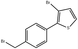 3-BROMO-2-[4-(BROMOMETHYL)PHENYL]THIOPHENE 结构式