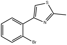 4-(2-BROMOPHENYL)-2-METHYL-1,3-THIAZOLE 结构式