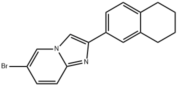 6-bromo-2-(5,6,7,8-tetrahydro-naphthalen-
2-yl)-imidazo[1,2-a]pyridine 结构式