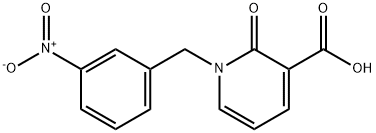 1-(3-NITROBENZYL)-2-OXO-1,2-DIHYDROPYRIDINE-3-CARBOXYLIC ACID 结构式