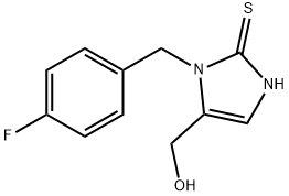 [1-(4-Fluorobenzyl)-2-mercapto-1H-imidazol-5-yl]methanol 结构式