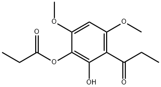 1-[2-Hydroxy-4,6-diMethoxy-3-(1-oxopropoxy)phenyl]-1-propanone 结构式