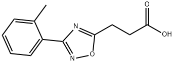 3-[3-(2-甲基苯基)-1,2,4-恶二唑-5-基]丙酸 结构式
