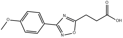 3-[3-(4-甲氧基-苯基)-[1,2,4]恶二唑-5-基]-丙酸 结构式