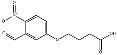 4-(3-甲酰基-4-硝基苯氧基)-丁酸 结构式