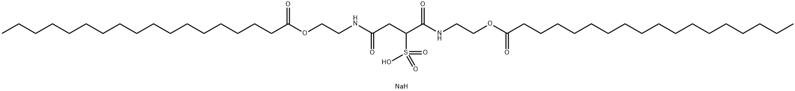 sodium (1,4-dioxo-2-sulphonatobutane-1,4-diyl)bis(iminoethylene) distearate 结构式