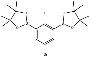 5-BROMO-2-FLUORO-1,3-PHENYLENEDIBORONIC ACID, PINACOL ESTER 结构式