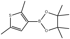 2-(2,5-DiMethylthiophen-3-yl)-4,4,5,5-tetraMethyl-1,3,2-dioxaborolane 结构式