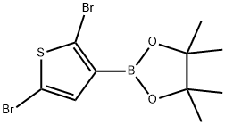 2,5-二溴噻吩-3-硼酸频那醇酯 结构式