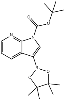 1-叔丁氧羰基-7-氮杂吲哚-3-硼酸频哪醇酯 结构式