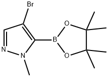 4-溴-1-甲基-吡唑-5-硼酸频那醇酯 结构式